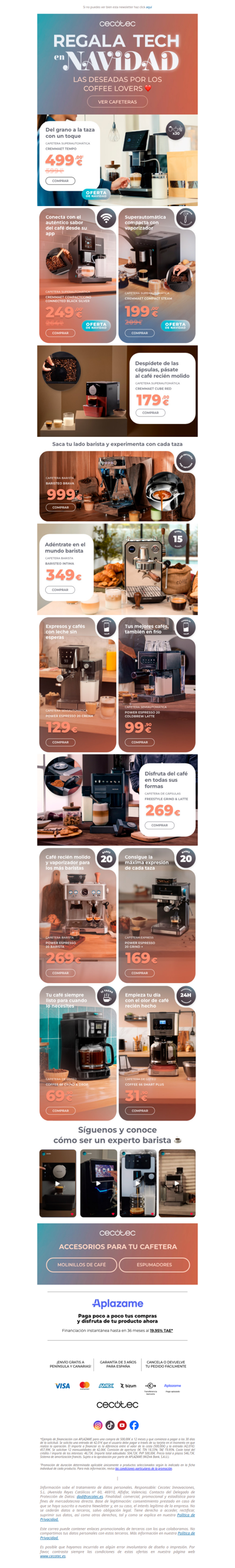 Cafeteras top para acertar esta Navidad ☕✨