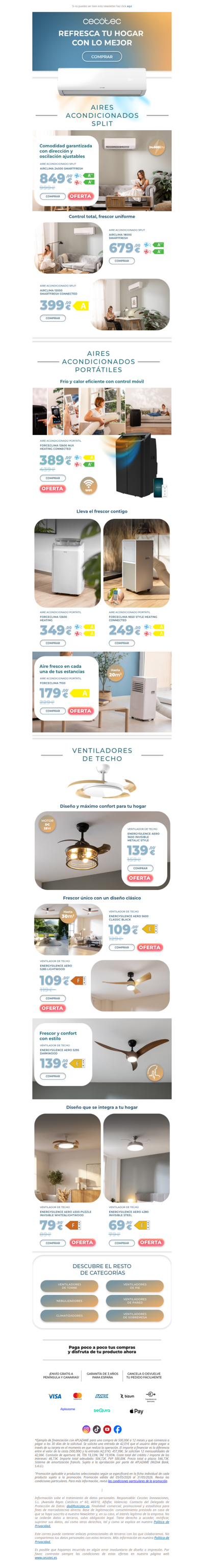 El frescor que tu hogar necesita está aquí ¡YA! ❄️