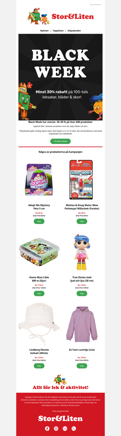 Black week startar! Över 600 produkter är först ut🖤