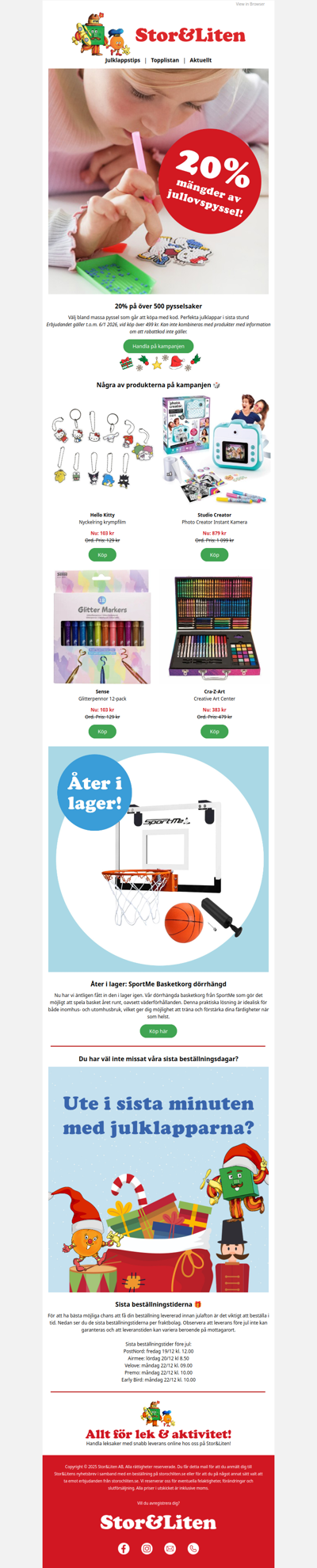 20 % på jullovspyssel: Färg, pennor & pysselset