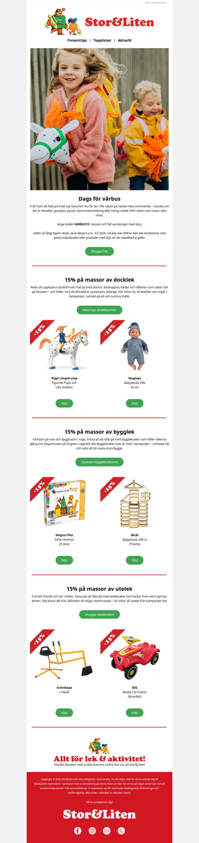 15% på nästan allt 💥