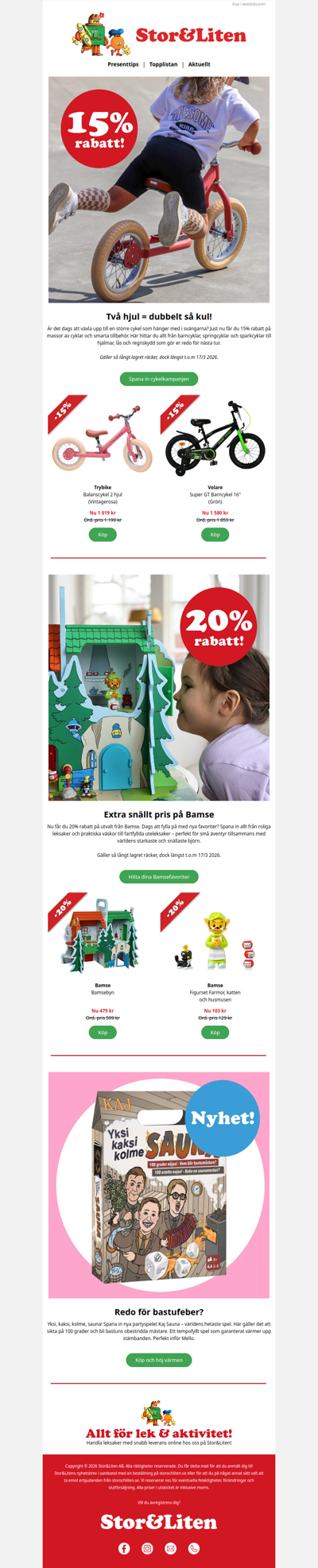 Spring i benen? Vi fixar det! 🚲