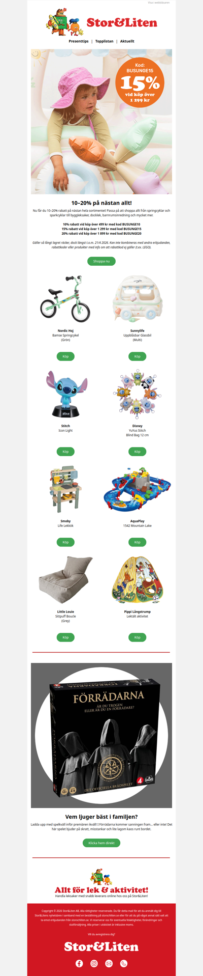 10-20% PÅ NÄSTAN ALLT! 💥 Rabattrappan är live!