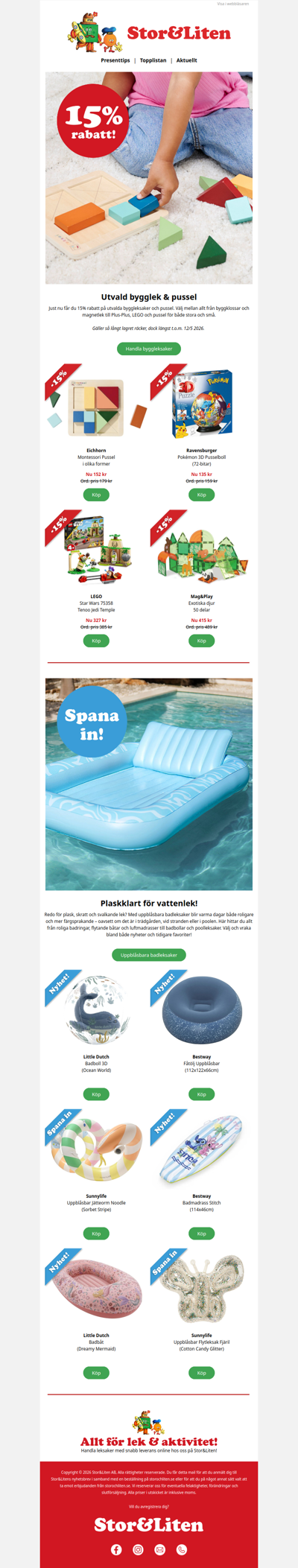 20% på utvalda byggleksaker & pussel! 🎉