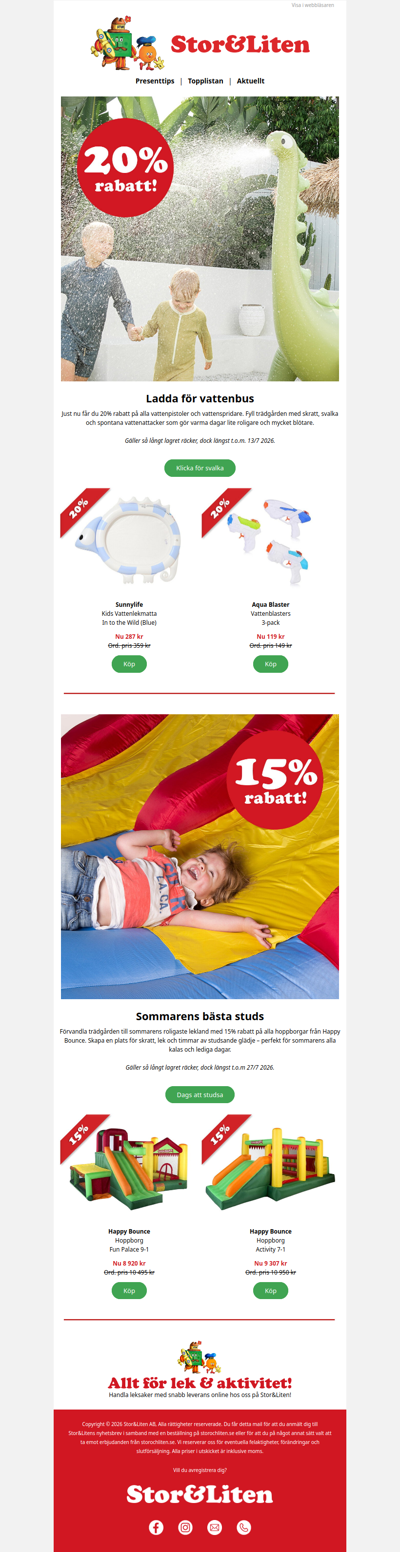 20% på vattenbus 💦