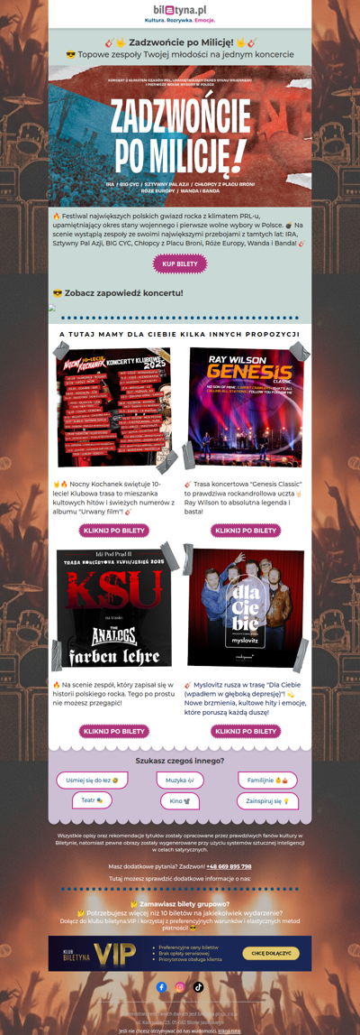 🎸🤟 Zespoły Twojej młodości na jednym koncercie! 😎