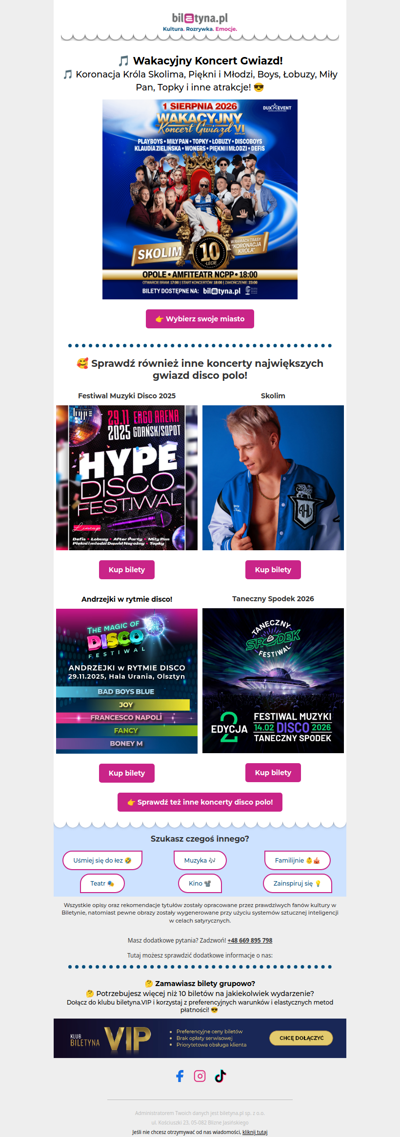 🎵 Sprawdź topowe koncerty disco polo! 😎