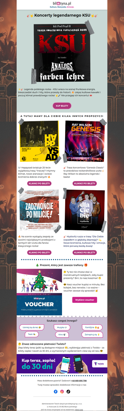 🎸🤟 Legendarne KSU, Ray Wilson, Myslovitz i inne zespoły!