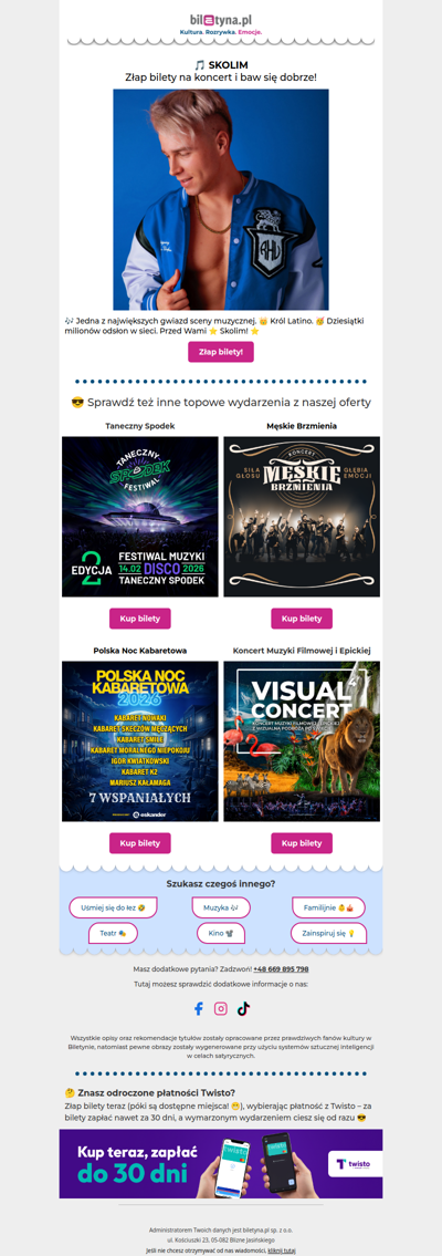 🎵 SKOLIM 😎 Złap bilety na koncert i baw się dobrze!
