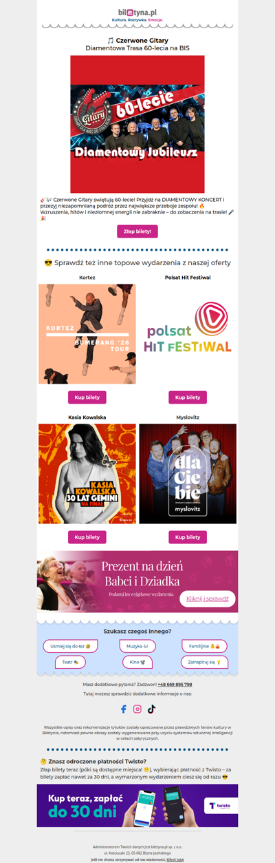 🎸 Czerwone Gitary w wyjątkowej trasie!