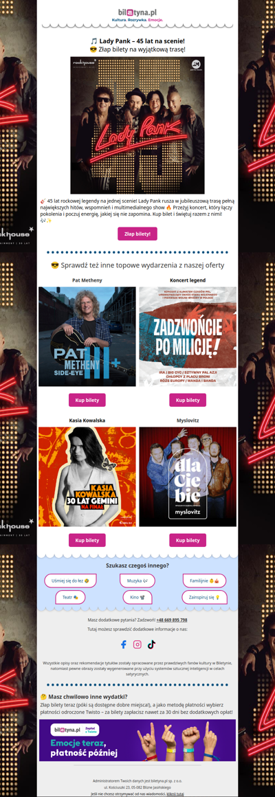 🎸 Lady Pank w jubileuszowej trasie!