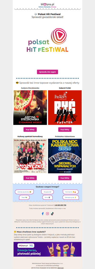 🎶 Polsat Hit Festiwal 👉 Sprawdź, jakie gwiazdy wystąpią!