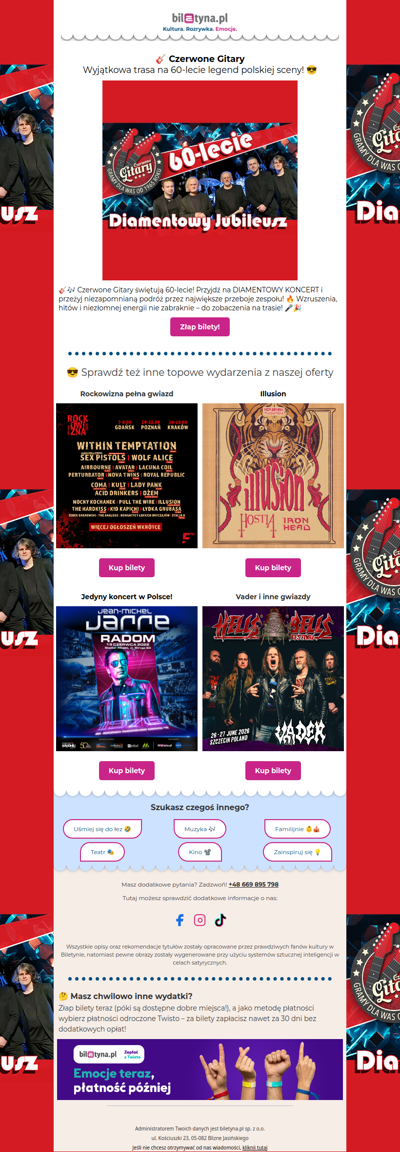 🎸 Czerwone Gitary z trasą po całej Polsce!