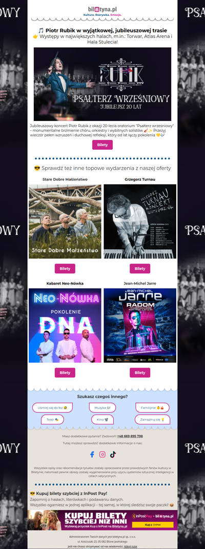 🎵 Piotr Rubik w największych halach