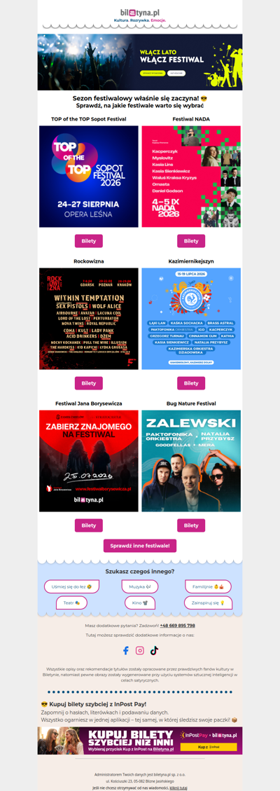 Sezon festiwalowy właśnie się zaczyna! 😎