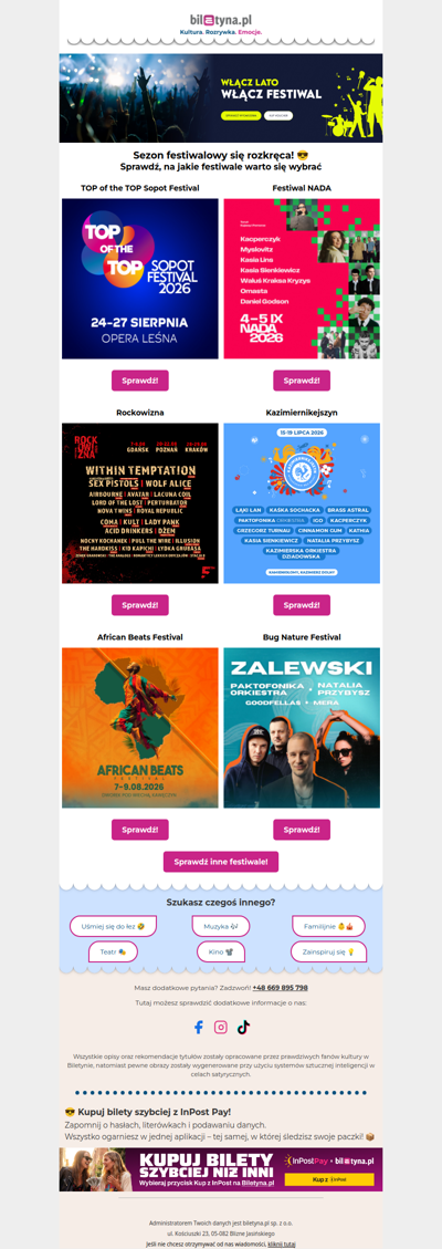 Sezon festiwalowy się rozkręca! 😎