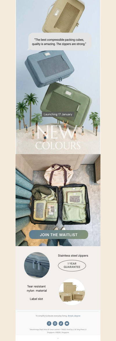 IT'S BACK: SetOff™ Compressible Packing Cubes