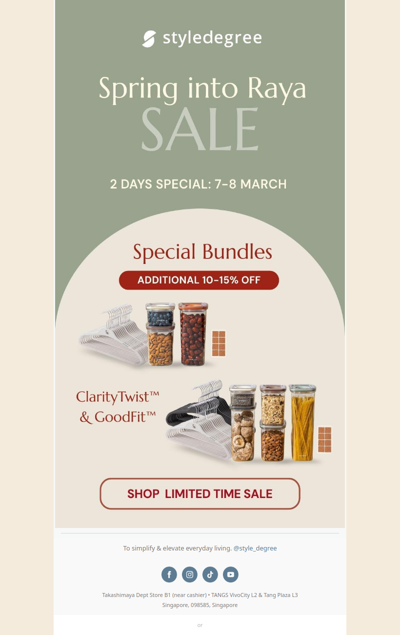 Markdowns for Raya Sale