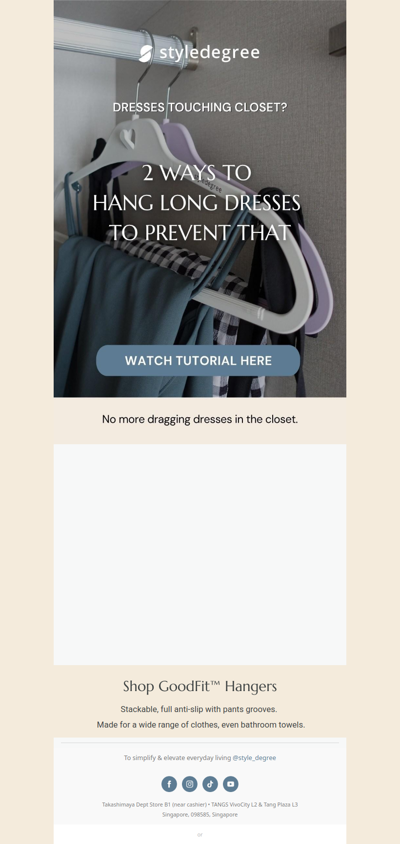 How To Hang Long Dresses in Short Closet