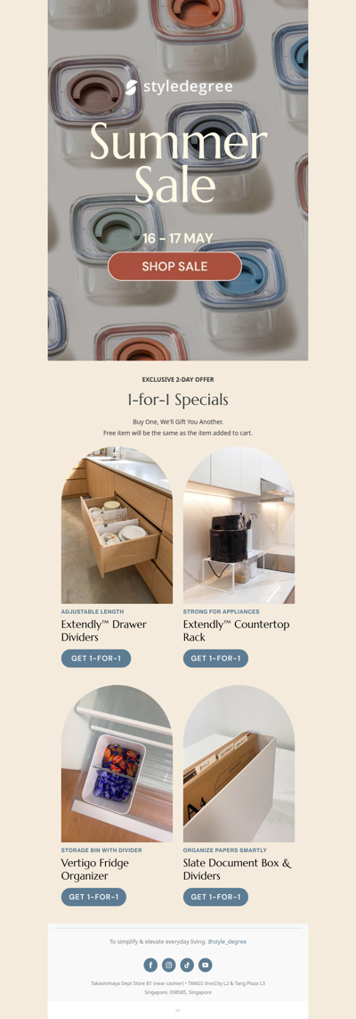 1-FOR-1 DEALS – This Weekend Only