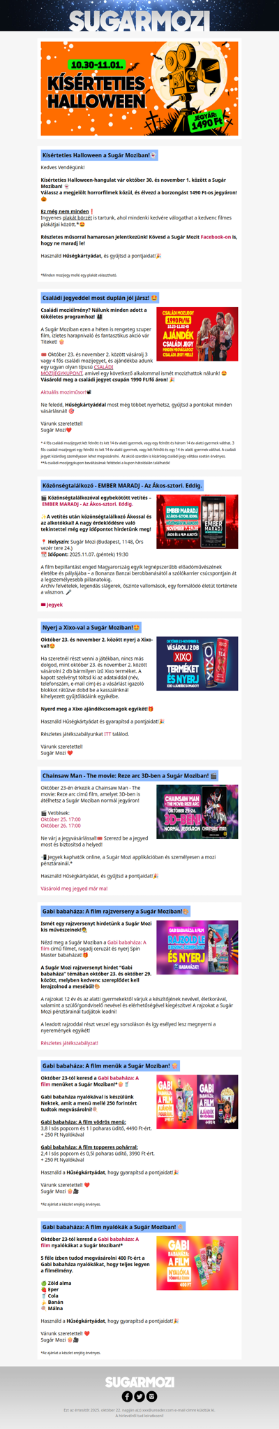 Akciók, események és filmes menük!🎬