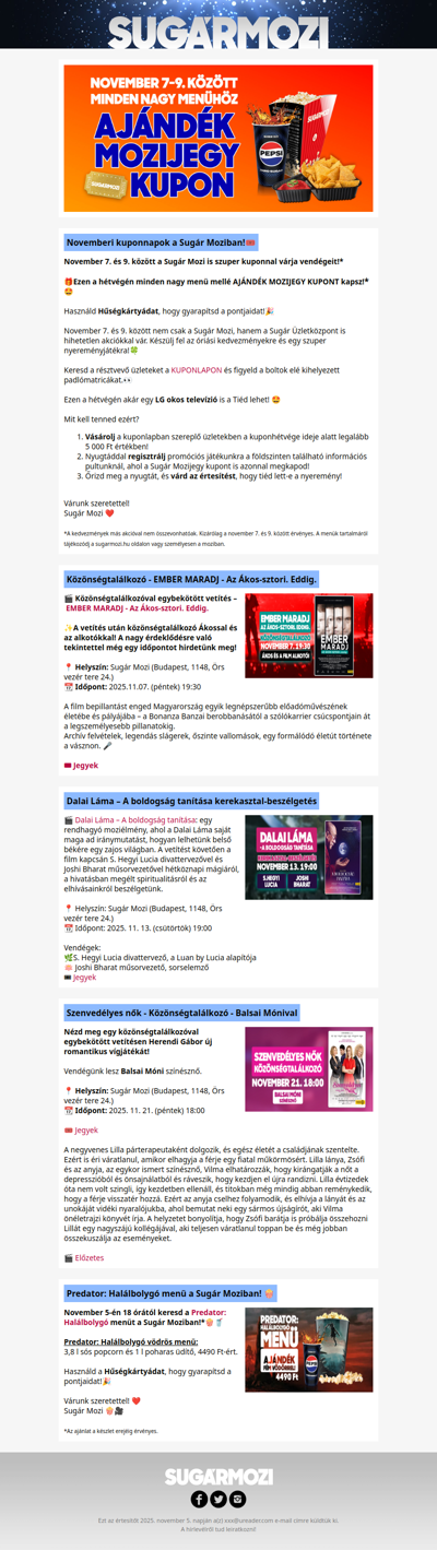 Kuponnapok és közönségtalálkozók!🥳