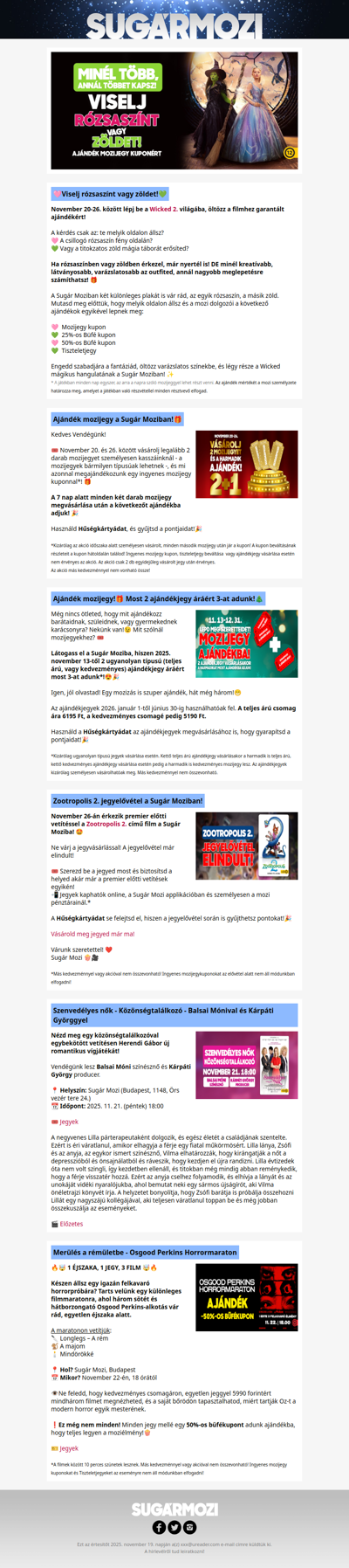 Akciók és események a Sugár Moziban!🤩