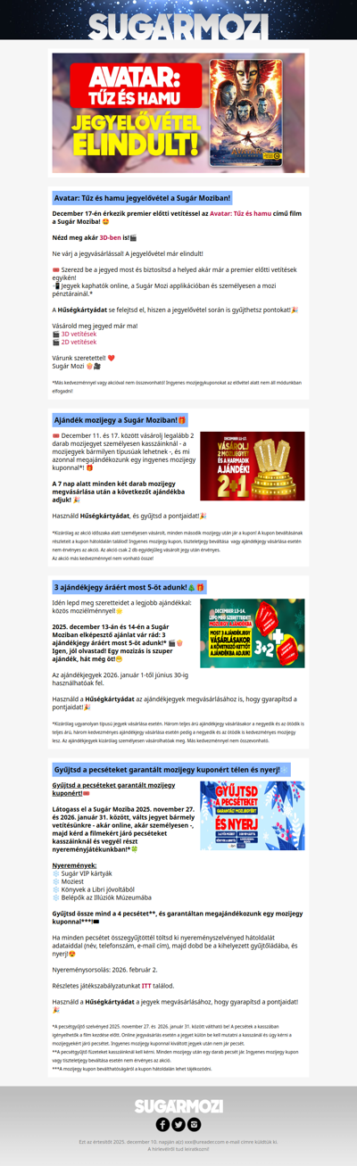 Akciók és jegyelővétel a Sugár Moziban!😍