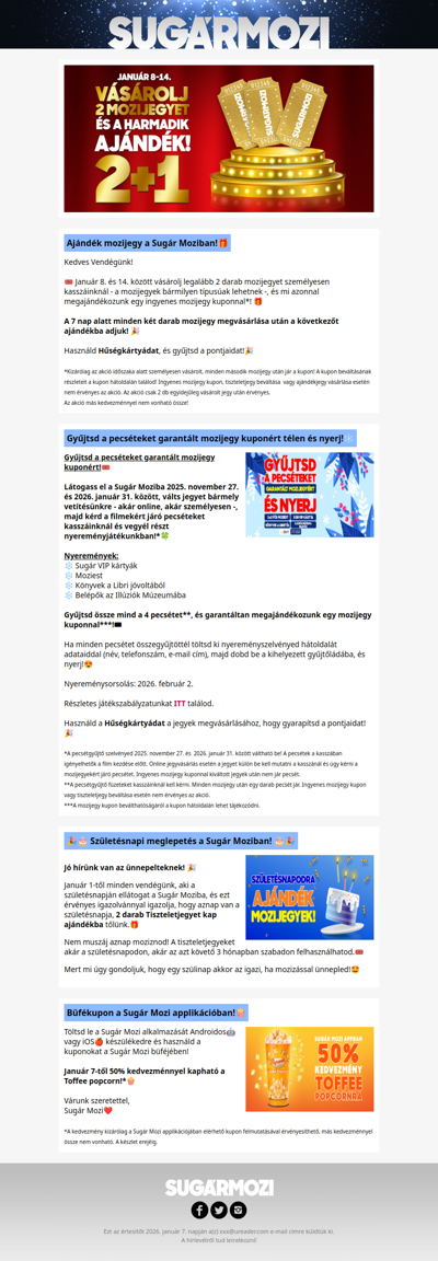 Ajándék mozijegy a Sugár Moziban!🎁