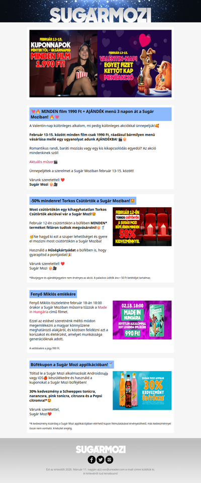 💘🔥 MINDEN film 1990 Ft + AJÁNDÉK menü 3 napon át a Sugár Moziban! 🔥💘