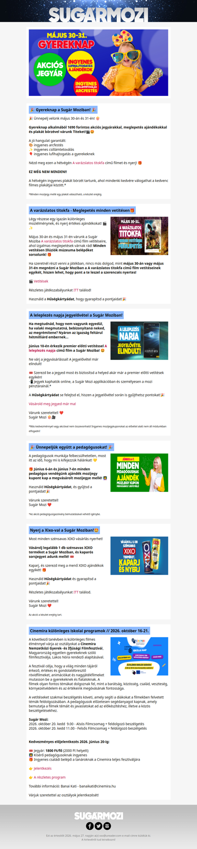 Gyereknap, jegyelővétel és egyéb események!🤩