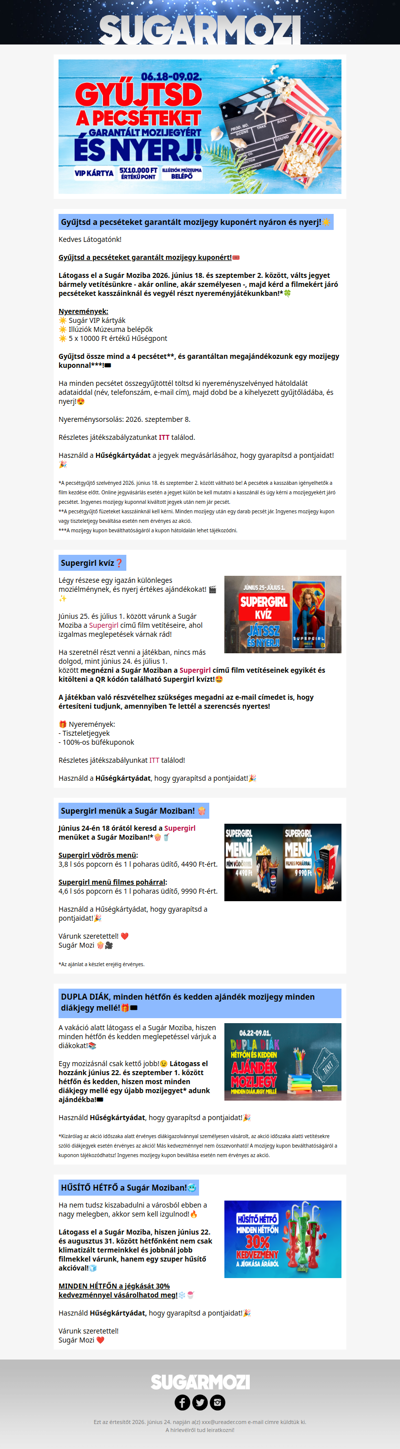 Nyereményjátékok, akciók és filmes menük!🤩