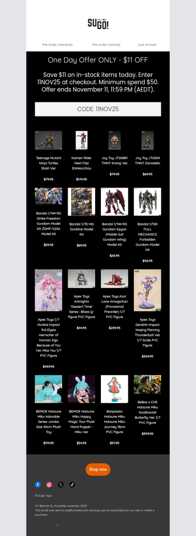 🎉 Unlock exclusive deals this 11.11!