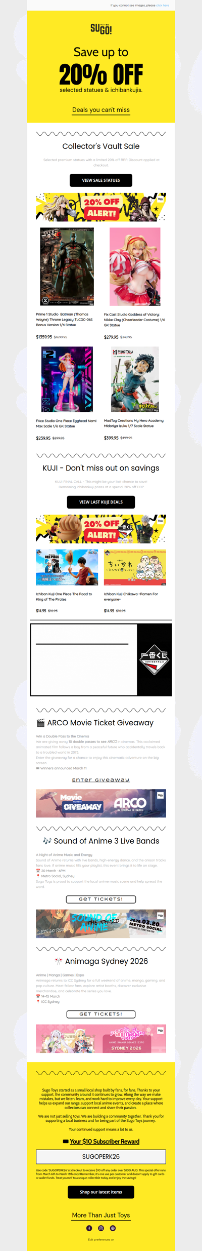 🔥 March Madness: Exclusive Offers & Syndey Local Anime Events 🐨