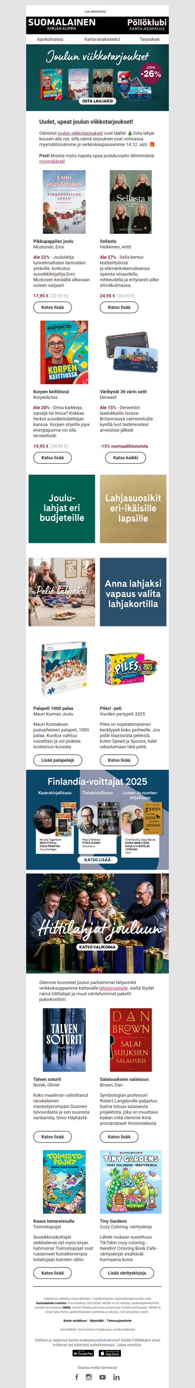Säästä jopa 26% lahjasuosikeista🎁