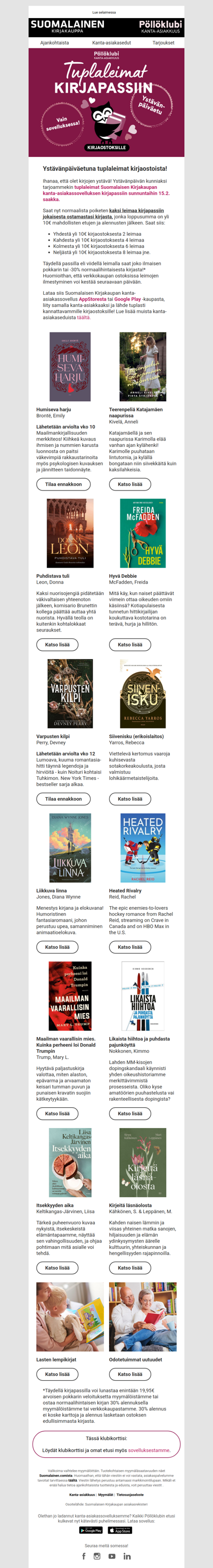 Nyt tuplaleimat kirjapassiin! 📚