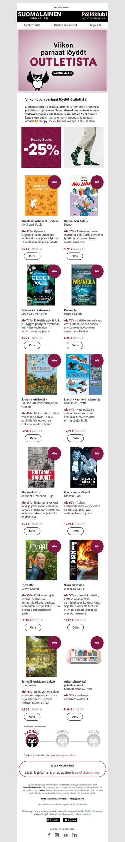 Löytöjä! Ale jopa yli 80%