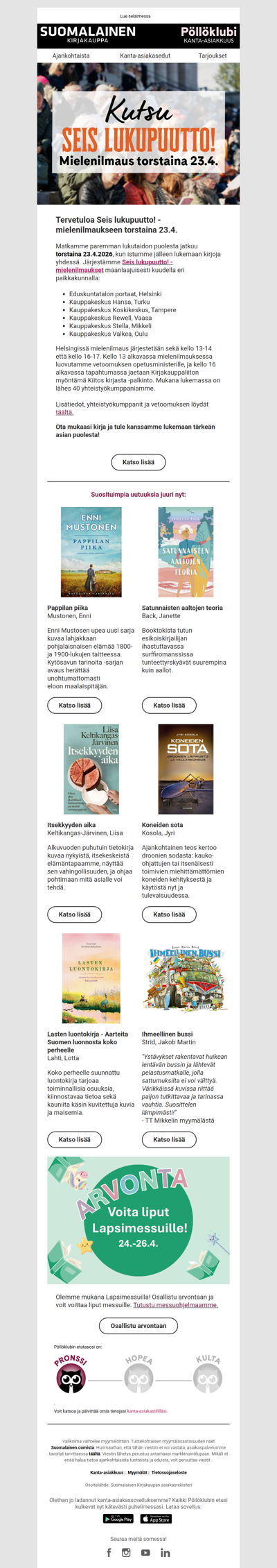 Seis lukupuutto! 📚