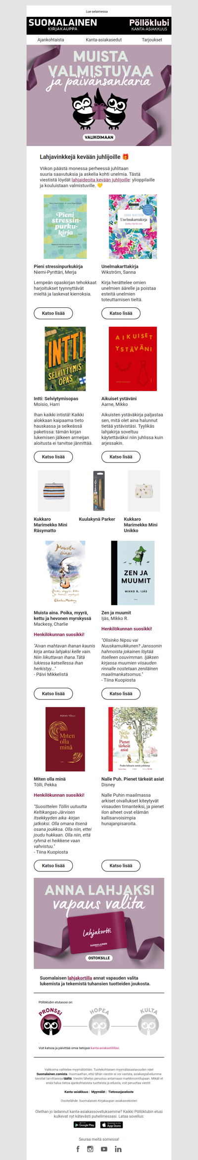 Lahjaideat valmistuville 🎁