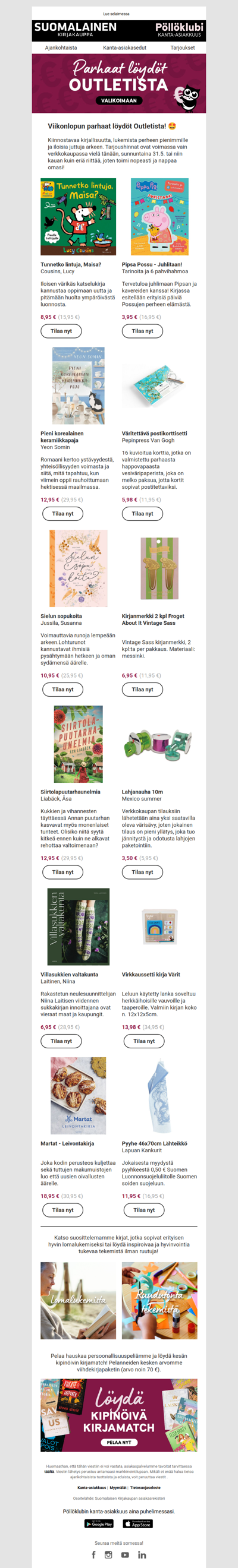 Vielä ehdit Outlet-ostoksille!