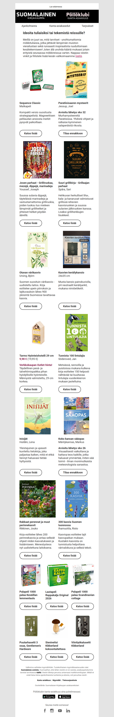 Kesävinkit juuri sinulle ☀️