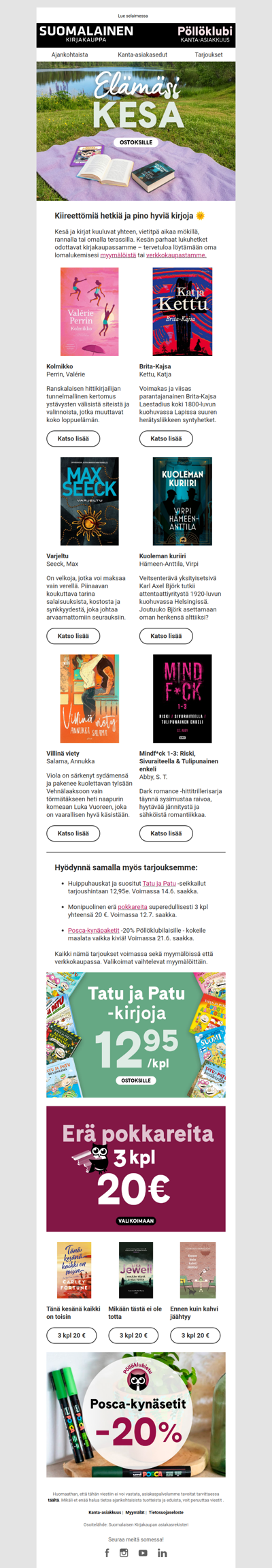 Kesän paras matka löytyy kirjan sivuilta