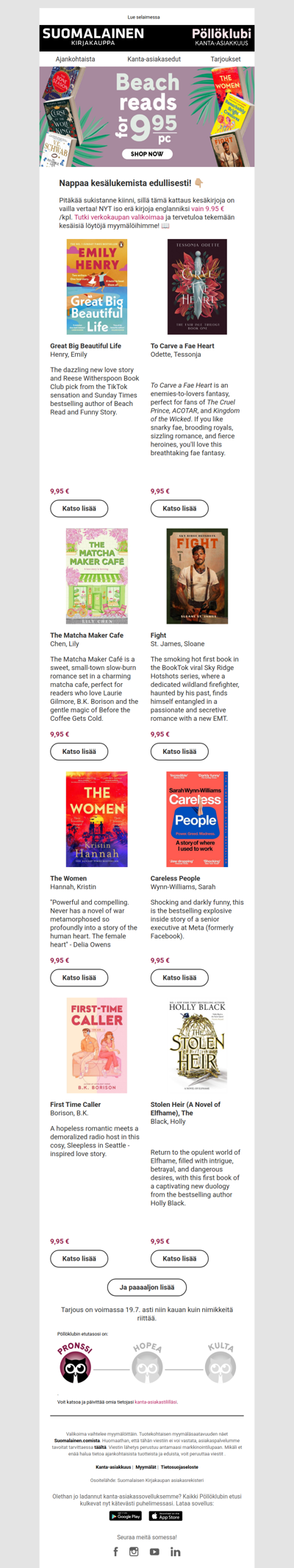 Beach reads for 9,95 € ☀️📖
