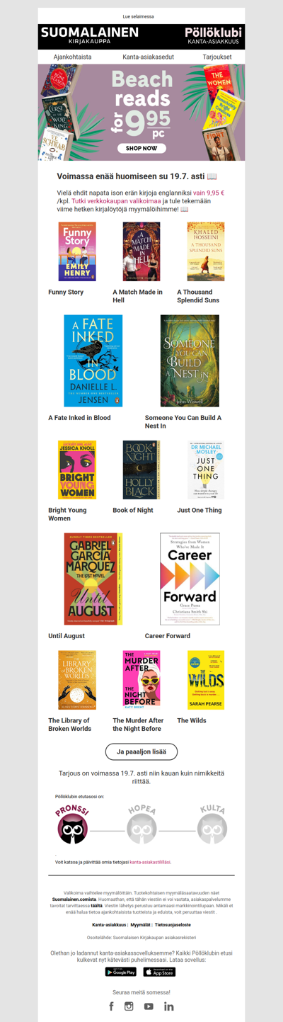 LAST CALL! 📣 Beach reads for 9,95 € ☀️📖