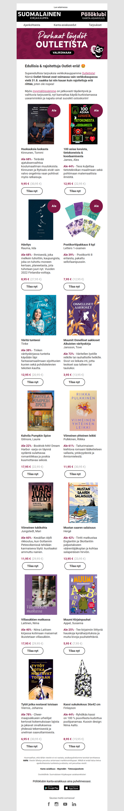 Vielä ehdit Outlet-ostoksille!