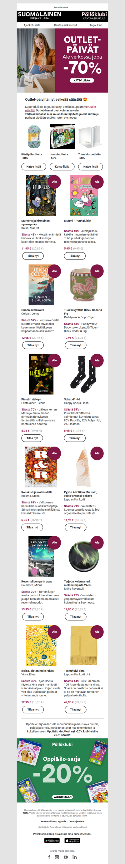 Outlet-päivät alkoivat!