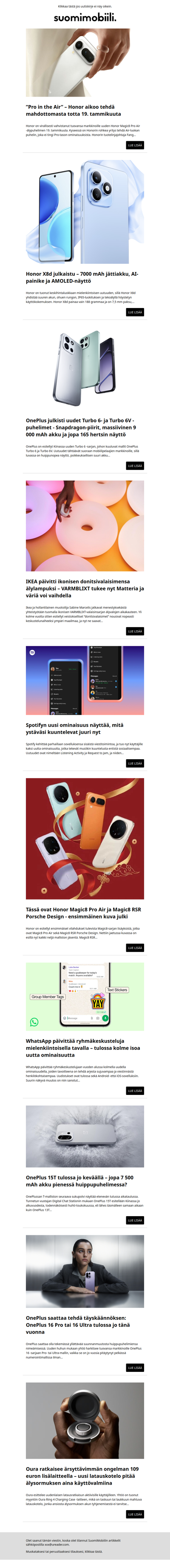 SuomiMobiilin uutiskirje 9.1.2026