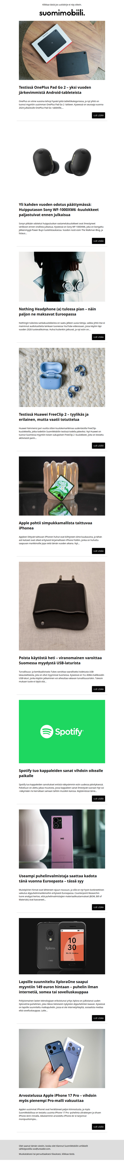 SuomiMobiilin uutiskirje 3.2.2026