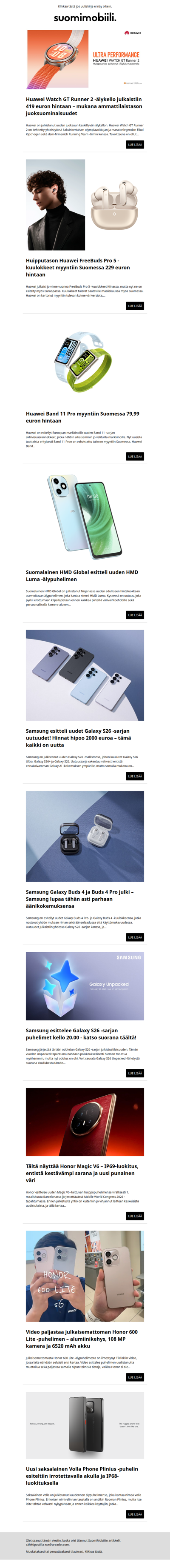 SuomiMobiilin uutiskirje 27.2.2026