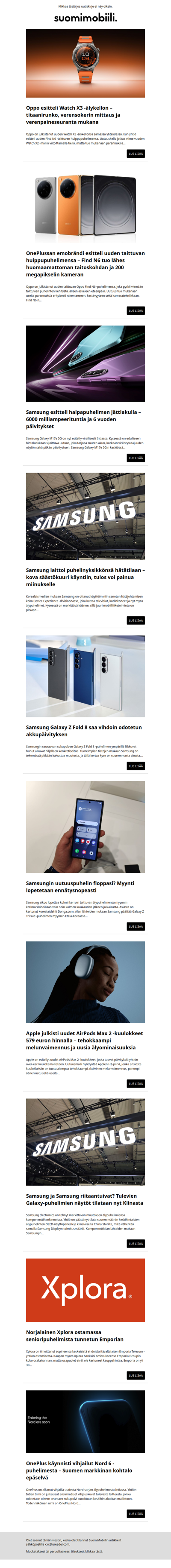 SuomiMobiilin uutiskirje 17.3.2026